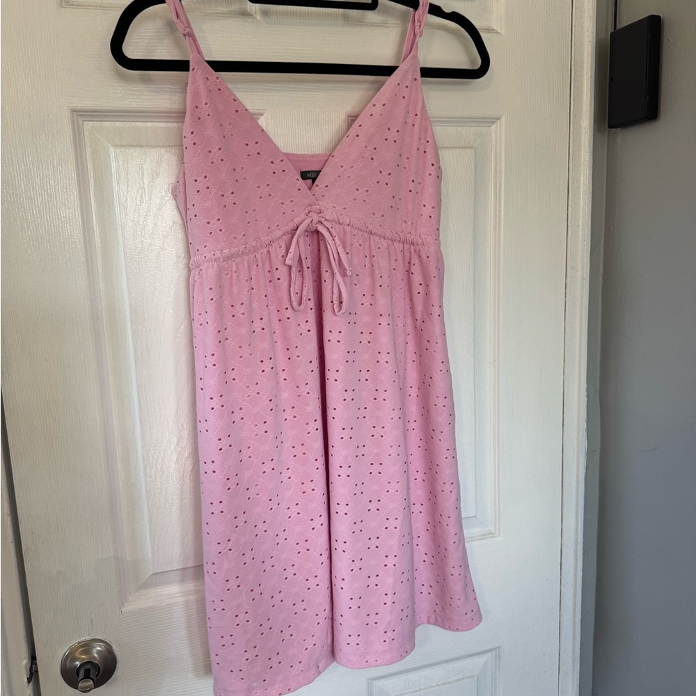 target wild fable pink eyelet dress